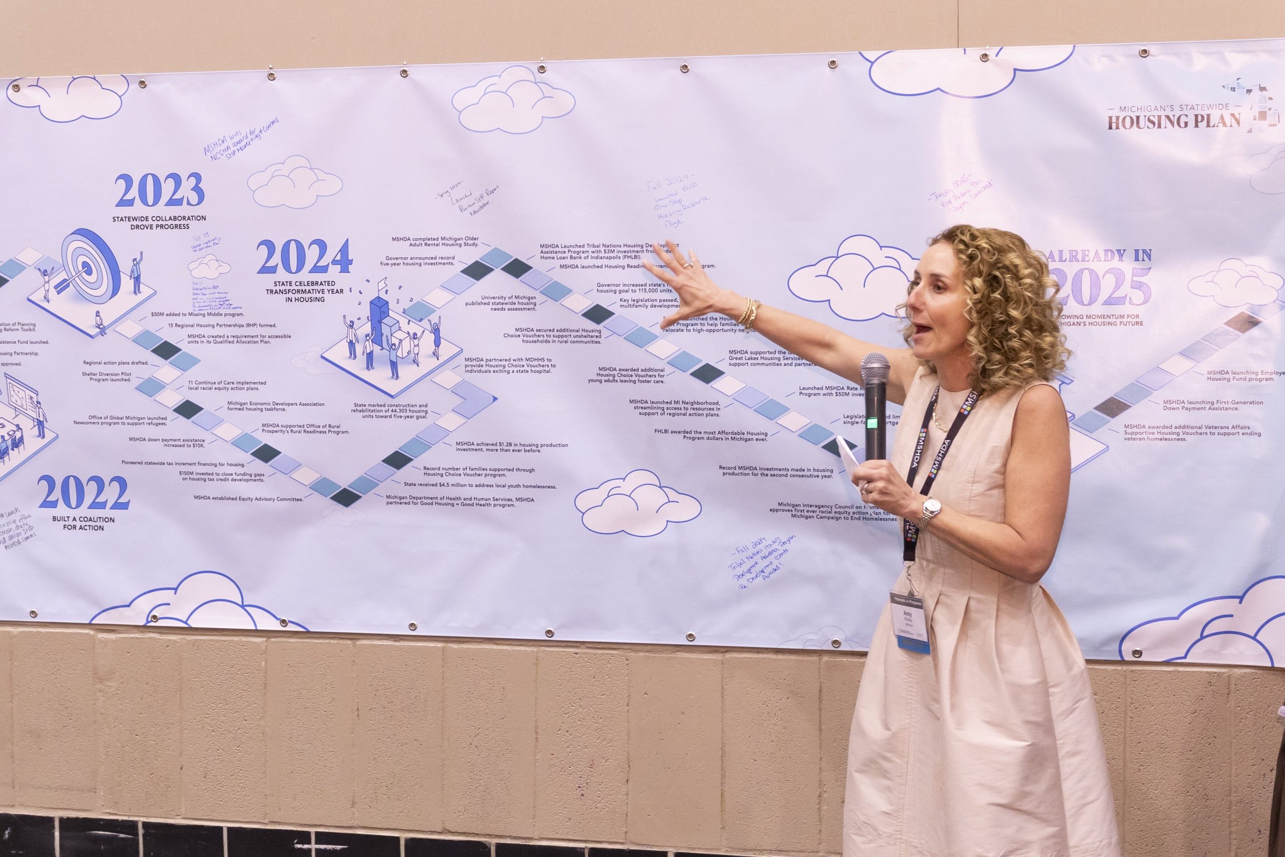 MSHDA hosted Regional Housing Partnership (RHP) kickoff meetings to discuss the objectives, and benchmarks at the halfway point of the five-year comprehensive Michigan Housing Plan.