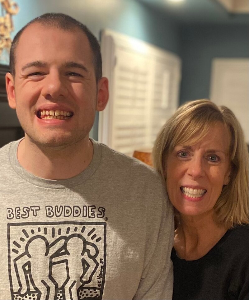 Julie Bullock, right, and her son Michael