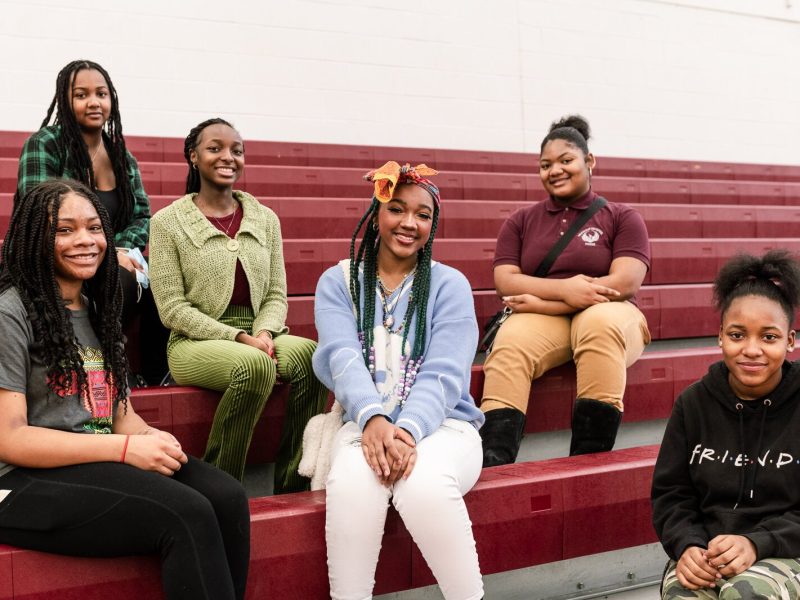 Mickenzy Crowder, Tiffany Jackson, Alexandria Rowe, Janiyah Sherrill, Faith Smith, and Xynese Frazier are among the student leaders helping implement Rec-Connectâ„¢ physical activity programming in Detroit schools.