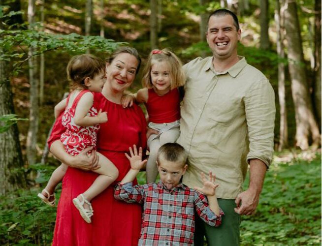 Anne and Brian Bates and their children.