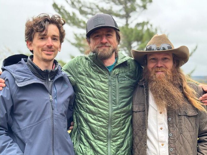 The co-founders of Kona Hills Campground: (from left) Jeremy Johnson, Devin Mahoney, and Tim Piirala.