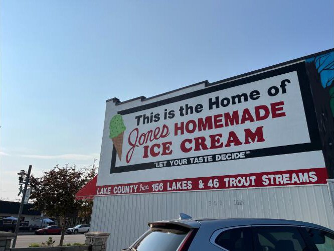 Mural outside a much-loved ice cream shop downtown. 