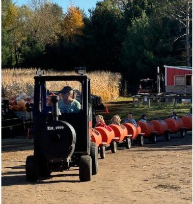 A miniature train is one of the activities at Pahl's Pumpkin Patch each fall.