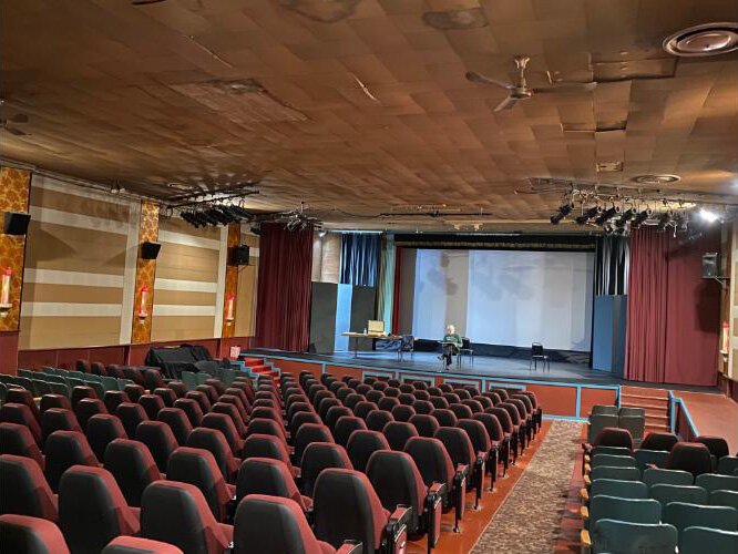 The auditorium at the Rogers Theater, which opened in 1937.