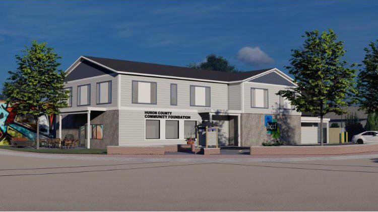 A rendering of the future site of co-working space in Bad Axe.