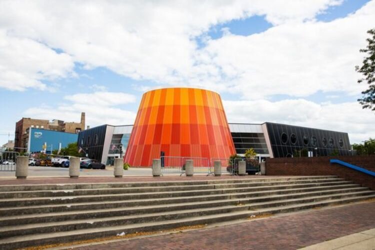 The Delta College Planetarium in downtown Bay City.