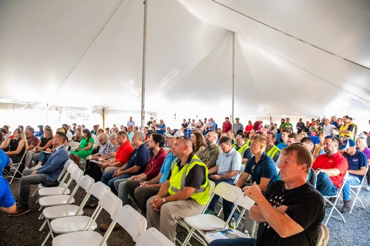 Leaders from business and agribusiness joined Michigan Sugar employees and construction crews to celebrate the opening of the Molasses Desugarization Facility.