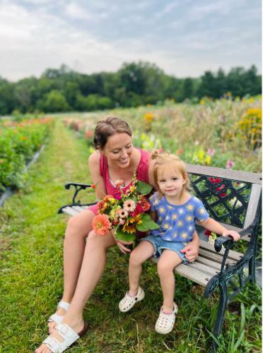 The flower field at Ankley Family Farm features more than 20,000 plants.