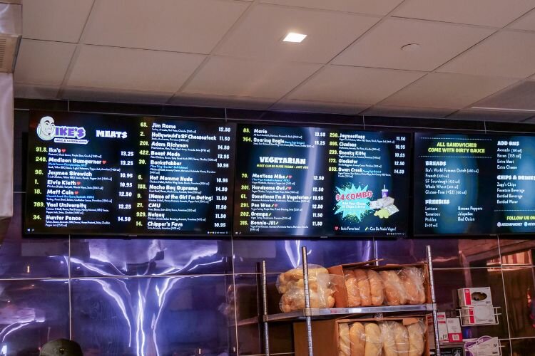 Ike’s Love and Sandwiches Mt. Pleasant menu includes locally named sandwiches, including the “CMU” and “Soaring Eagle.” Photo Credit: Courtney Jerome / Epicenter Mt. Pleasant