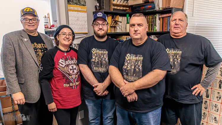 The staff and people behind the museum, from left to right: Frank and Ellen Nefzger, Kevin Gerych, Scott Gerych, Dennis Skupinski.