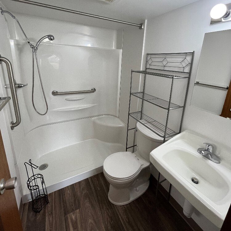 Renovated bathroom at Cleveland Manor