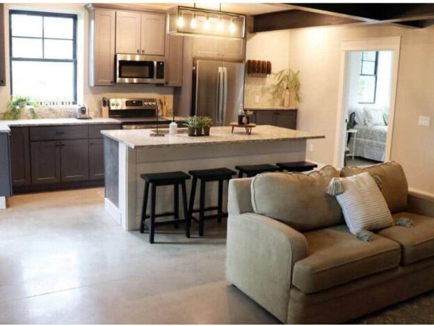 The suites feature open floor plans.