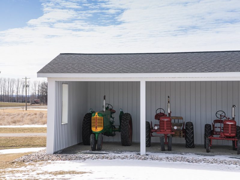 The antique tractor pavilion at the West Michigan Research Station.