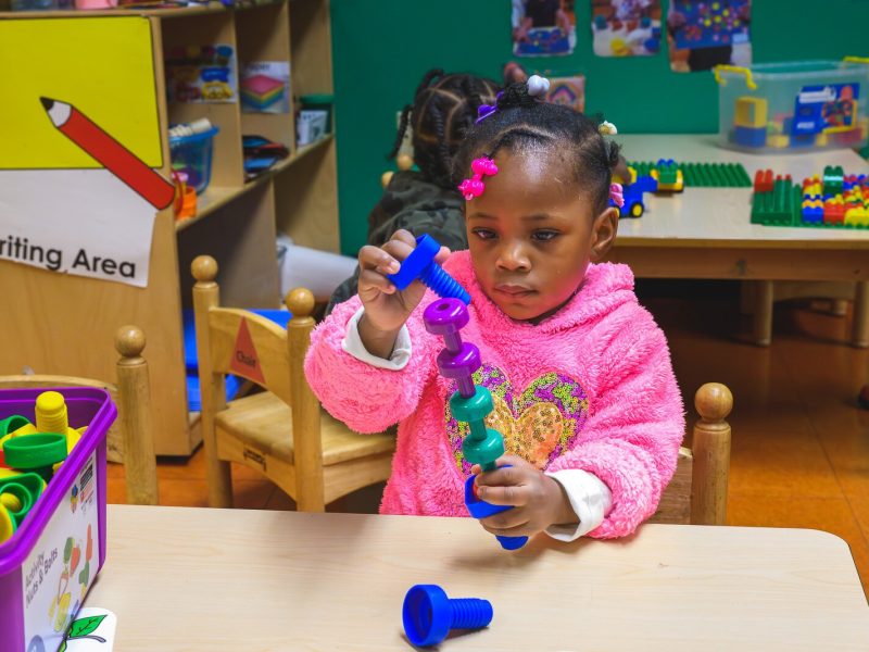Child at NEST Child Care and Parent Institute in Detroit