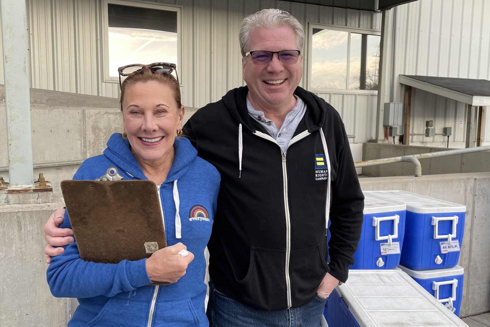 A Meals on Wheels Western Michigan volunteer makes a delivery.