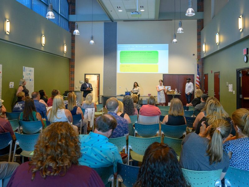 Participants at Ypsilanti PreK for All listening session.