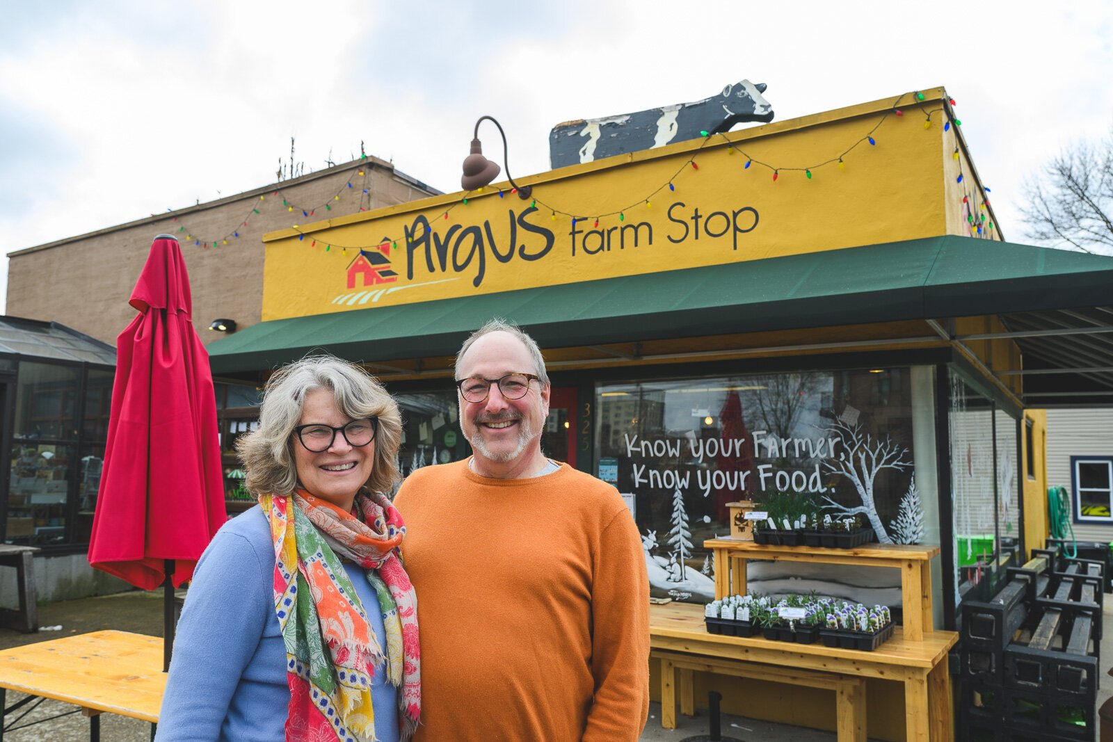 Argus Farm Stop owners Kathy Sample and Bill Brinkerhoff.
