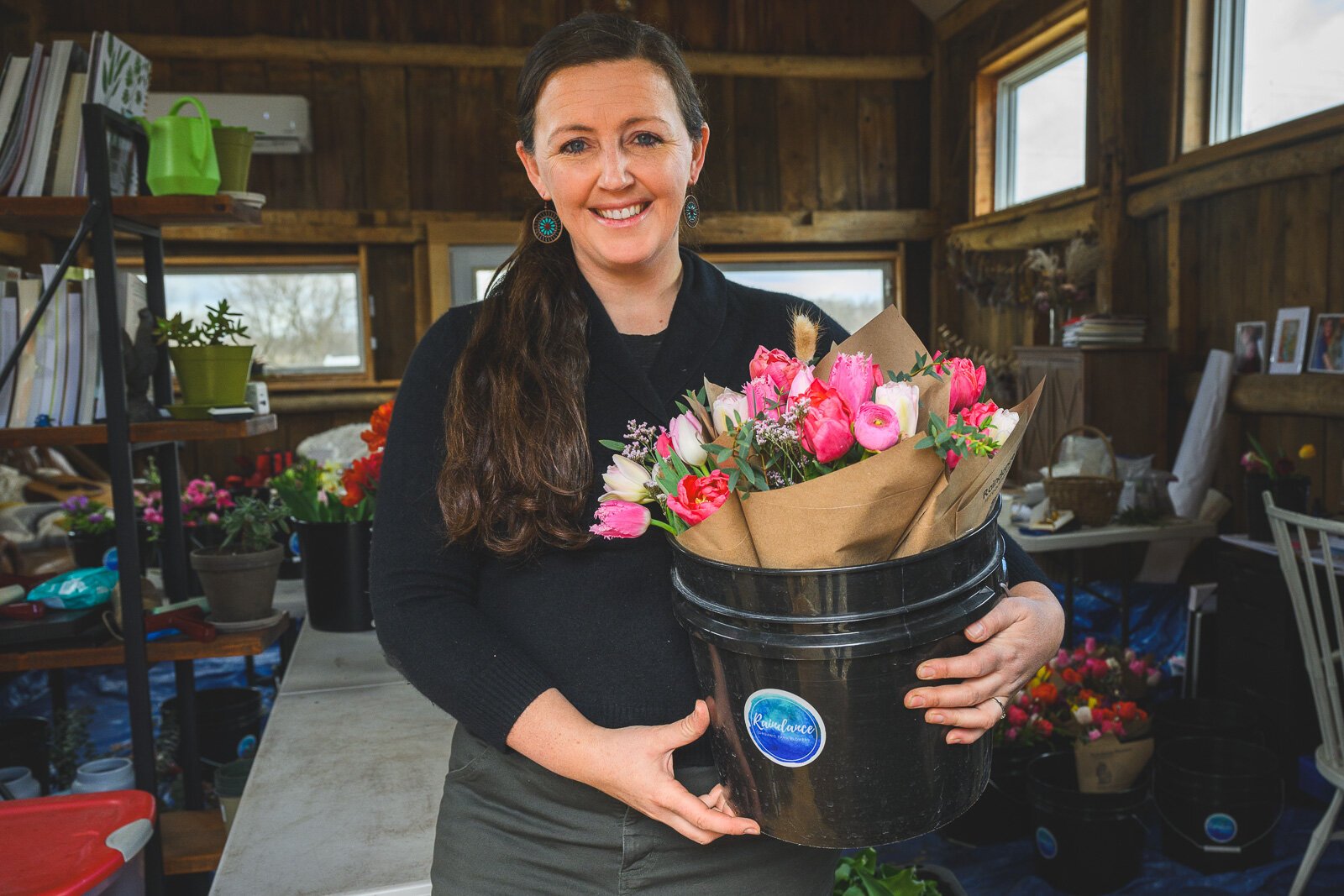 Kristen Muehlhauser at Raindance Organic Farm.