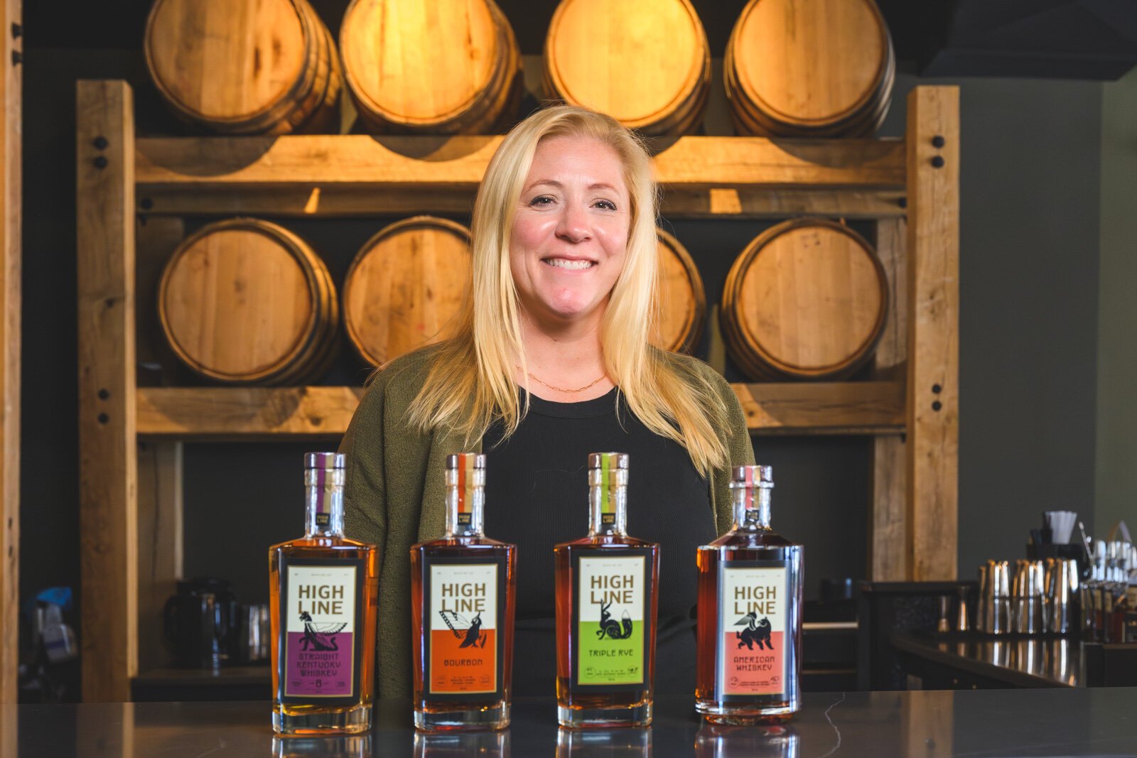 Highline Spirits founder Christi Lower at the Highline Room in Dexter.