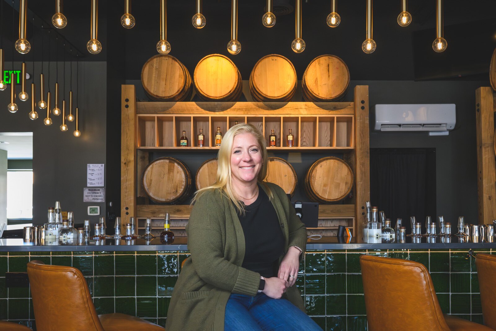Highline Spirits founder Christi Lower at the Highline Room in Dexter.