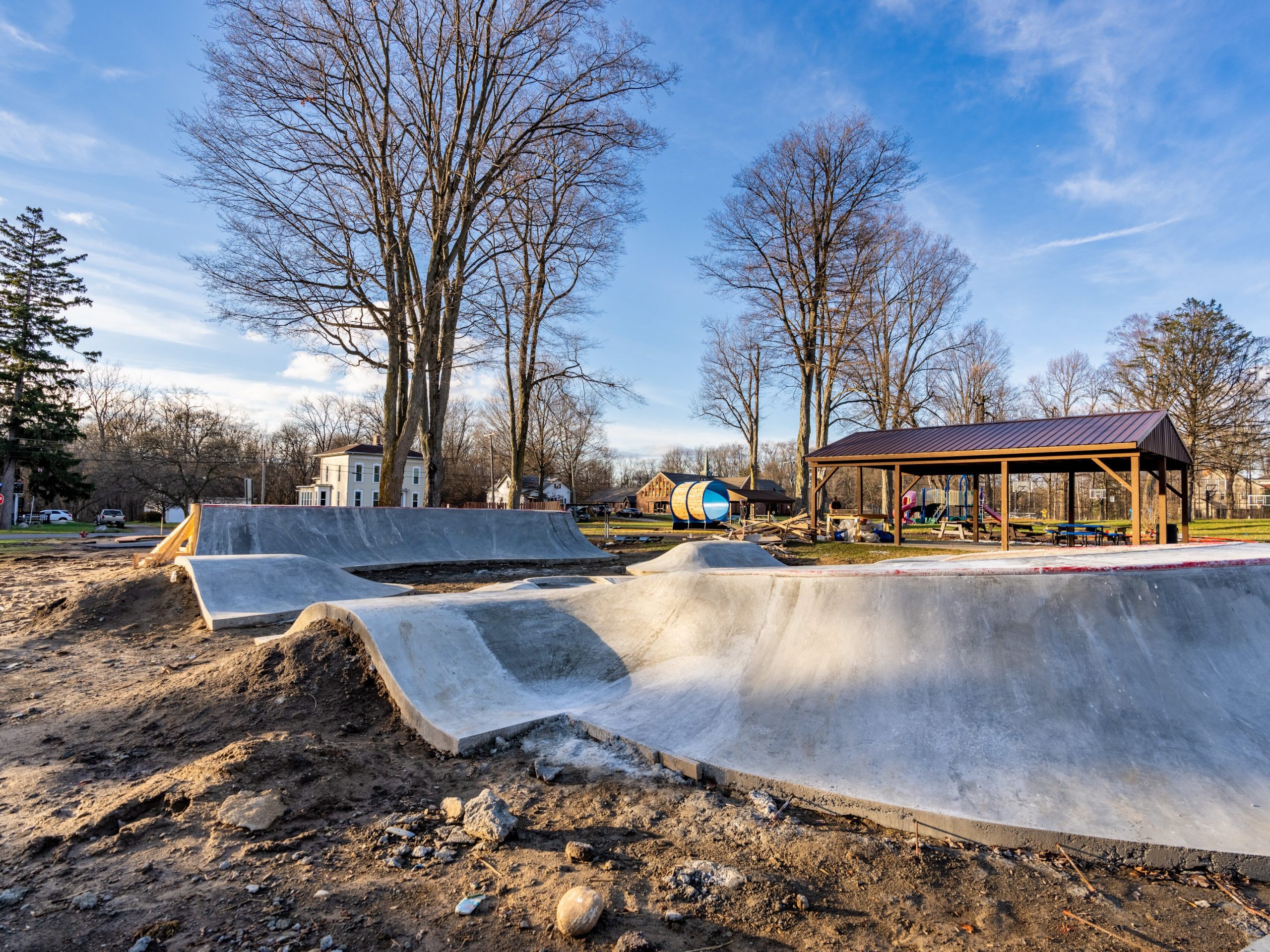 Among the many new improvements in Cassopolis is this skate park, under construction.