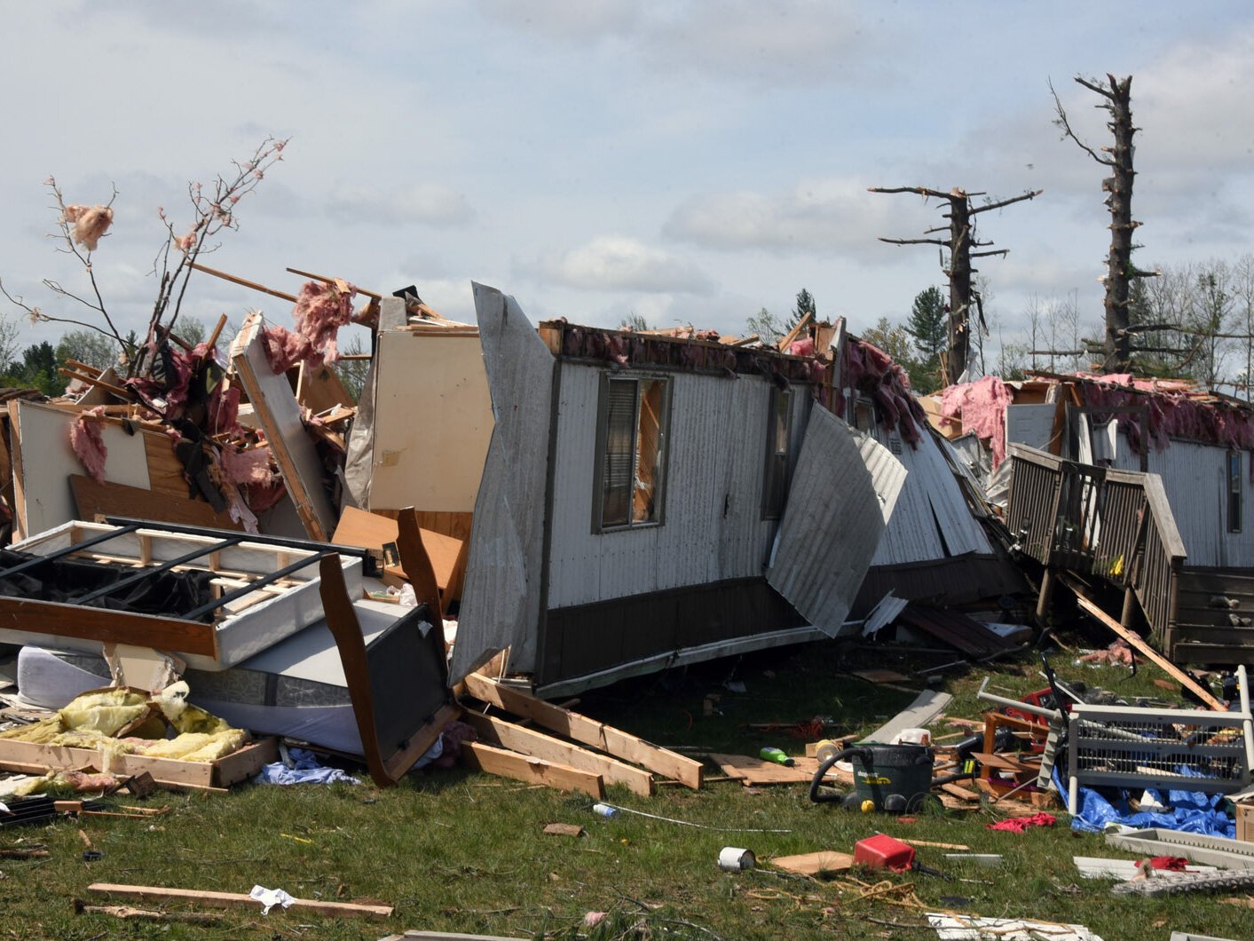 Among the homes destroyed by the tornado.