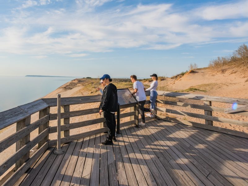A Lake Michigan overlook at Sleeping Bear Dunes National Lakeshore.