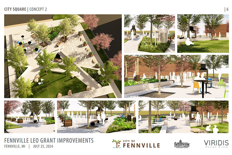 City Square Park rendering courtesy of the Michigan Economic Development Corporation.