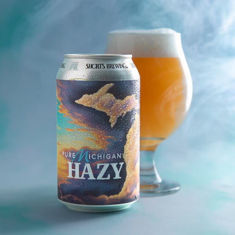 The 2025 entry in the Short’s Brewing x Pure Michigan series: Pure Michigan Hazy IPA.