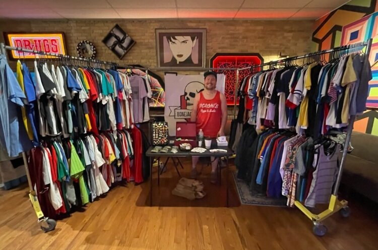 Inside Bonejacked Vintage Apparel, you'll find clothing plus merchandise from classic bands. (Graphic courtesy of Bonejacked Vintage Apparel)