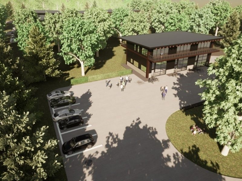 An artist rendition of a new creative hub designed to find new ways to explore the outdoors. 