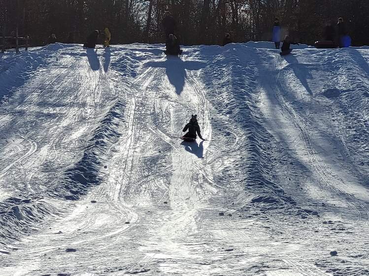 Sledding hill at City Forest is a fun place to spend a winter afternoon.
