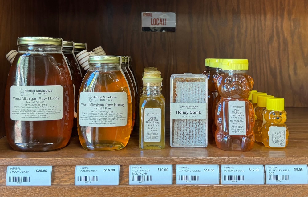 Variety of local items for purchase at uproot