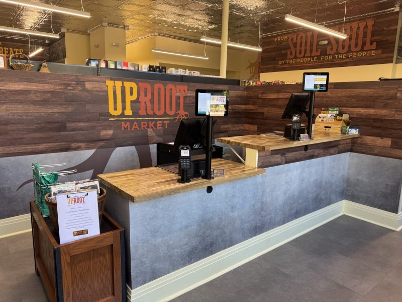 Uproot checkout area